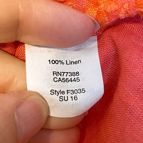 J. Crew Linen Embroidered Blouse 4 - Picture 5 of 8